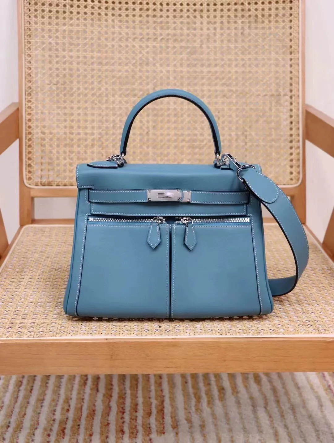 Structured Leather Handbag