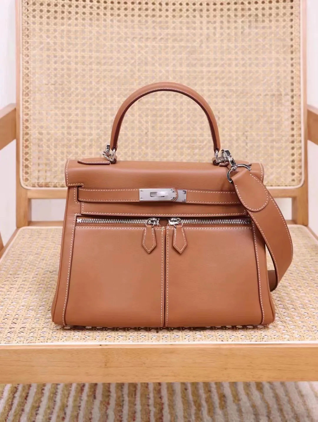 Structured Leather Handbag