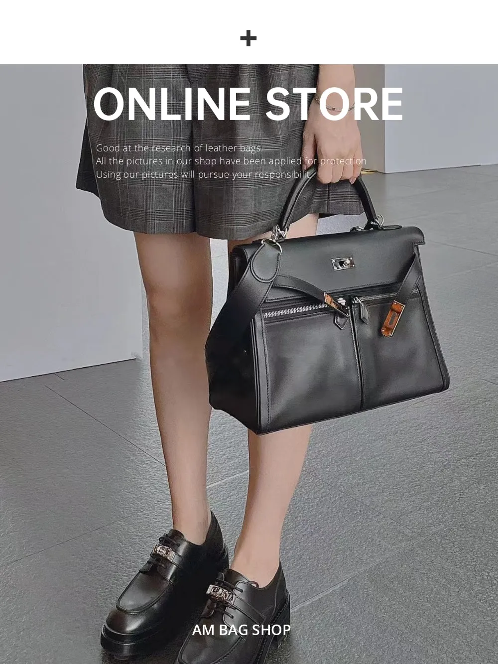 Structured Leather Handbag
