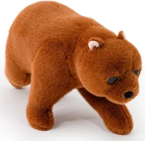 Stuffed Animals Bear – 15.5 x 8.5 Inch – Brown Walking Pose Bear – Realistic Stuffed Bear Decor – Plush Bear Gift for Kids and Adults – Wildlife-Inspired Animal Decoration