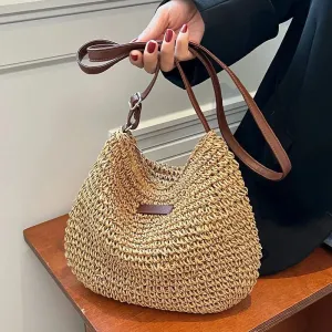 Stylish Straw Handbags for Women Beach Use