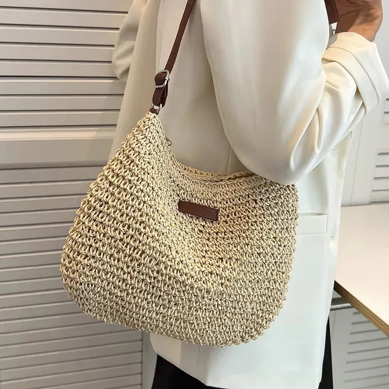 Stylish Straw Handbags for Women Beach Use