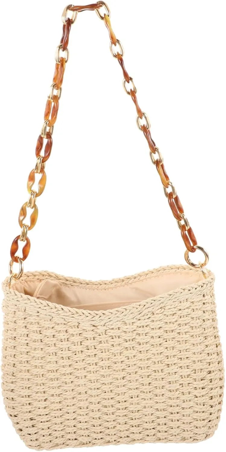Stylish Woven Beach Tote Bag for Summer Versatile Shoulder Bag for Shopping Outdoor Picnics and Beach Parties present for Women Family and Friends