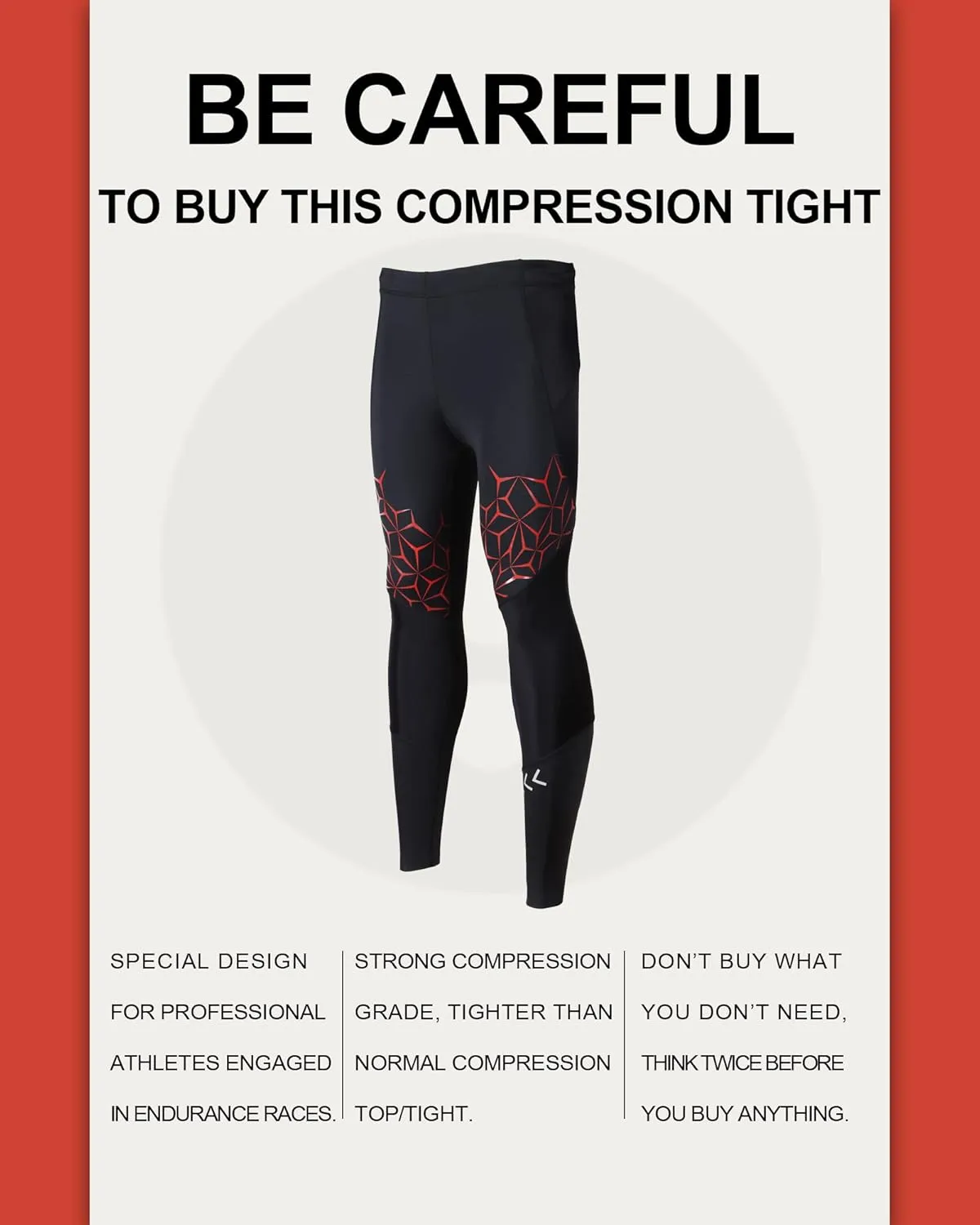 SUMARPO Compression Pants Men Women, Strong Power Recovery Compression Tights for Endurance Running, Knee Support, Quick Dry