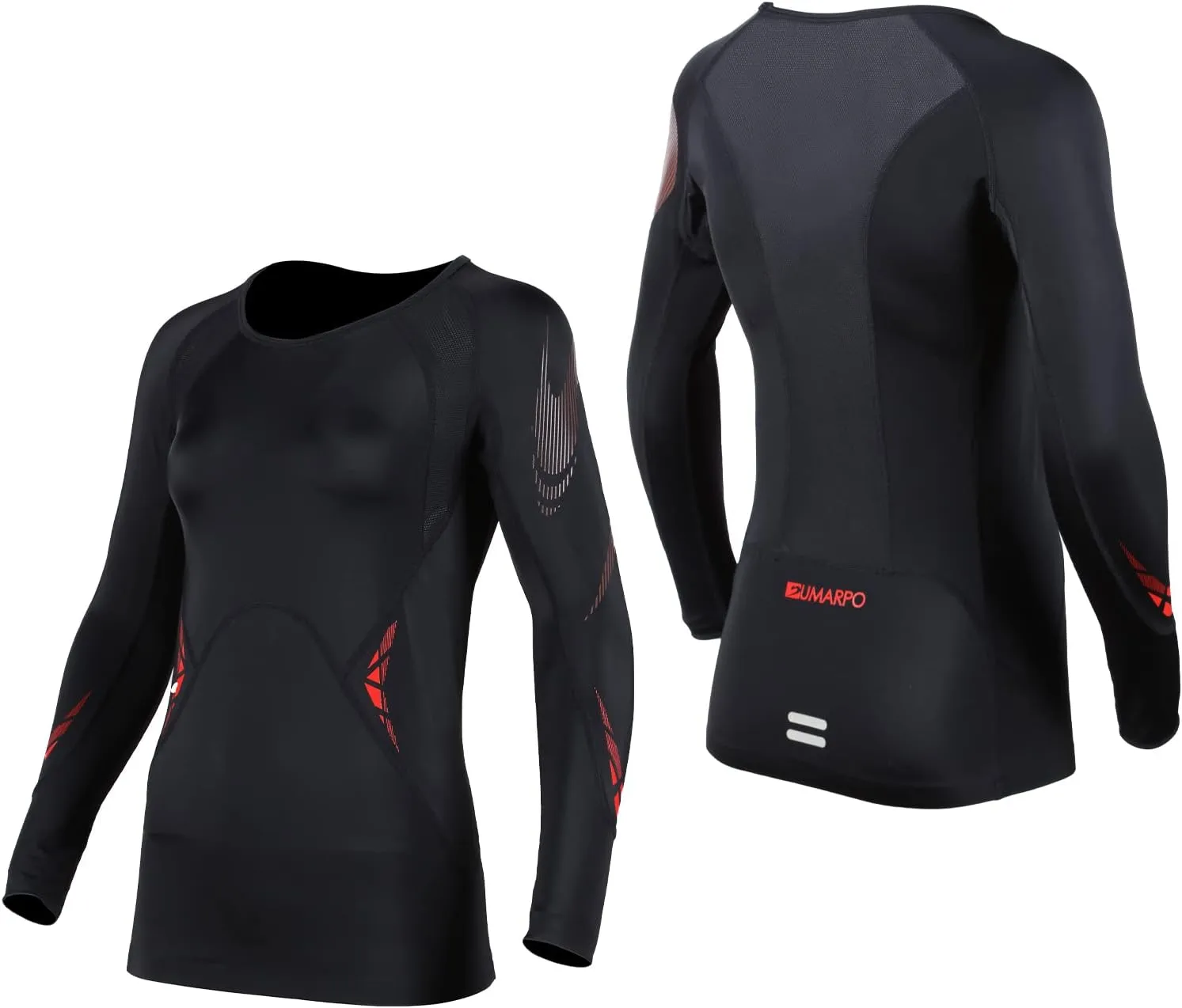 SUMARPO Compression Shirts for Men, Muscle Support Workout Shirts, Strong Power Recovery Long Sleeve Tight, UPF50 Breathable