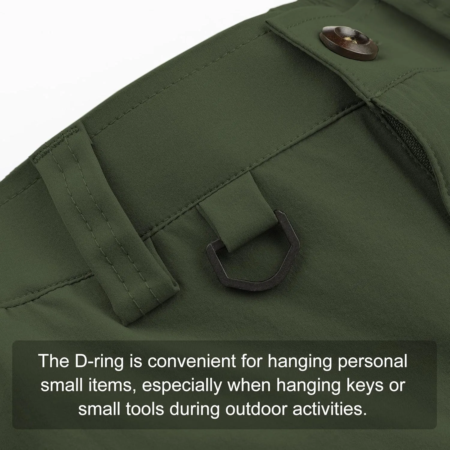 Surenow Men's Hiking Cargo Shorts with Quick Dry, Breathable Fabric, Pockets, and Zipper Closure - Blue, Size Large