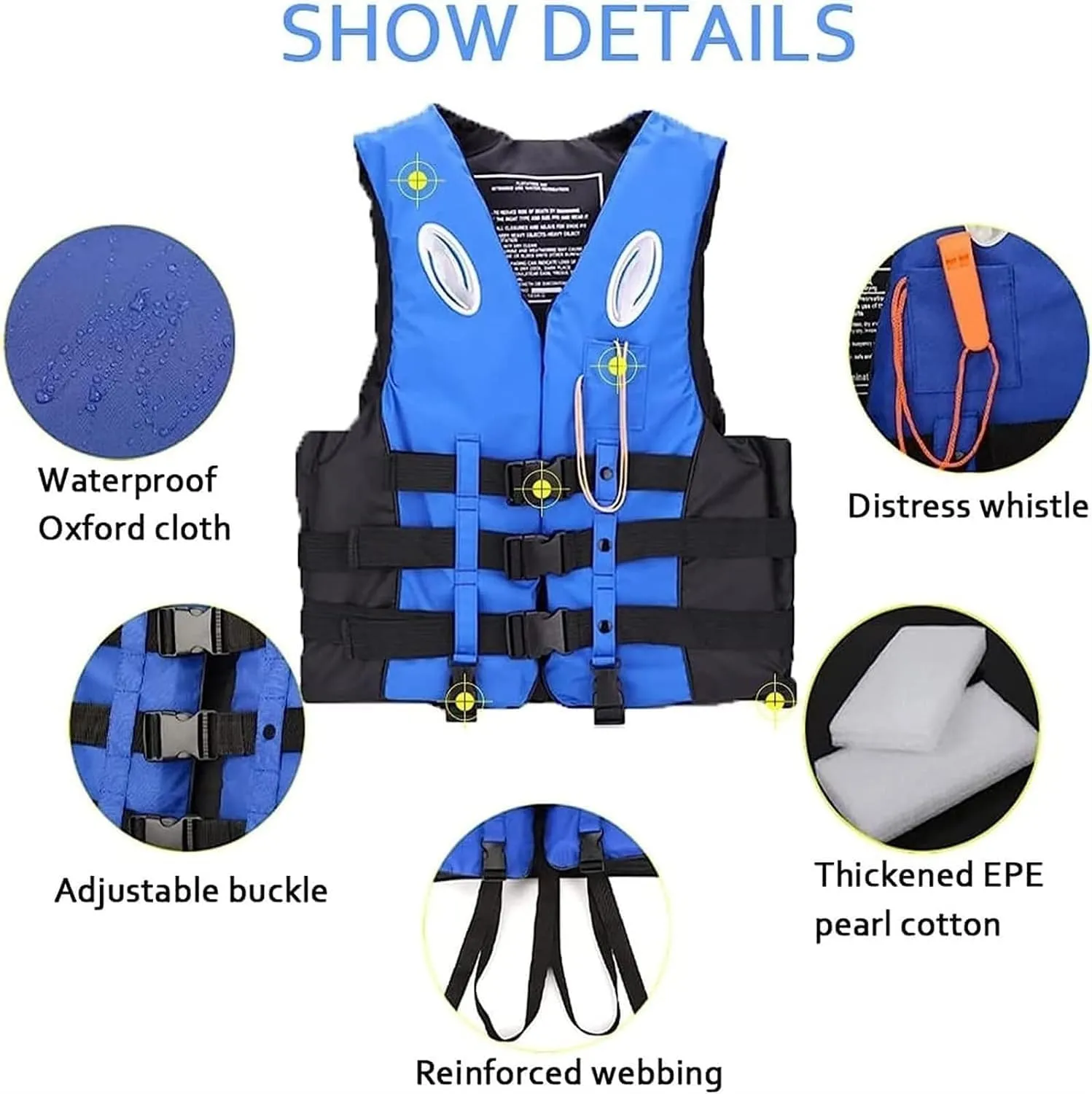 Swim Vest for Women's/Men's, High Buoyancy Swim Vest Adults Adjustable Safety Jacket,Buoyancy Aid Swim Kayak for Boating, Swimming, Watersports