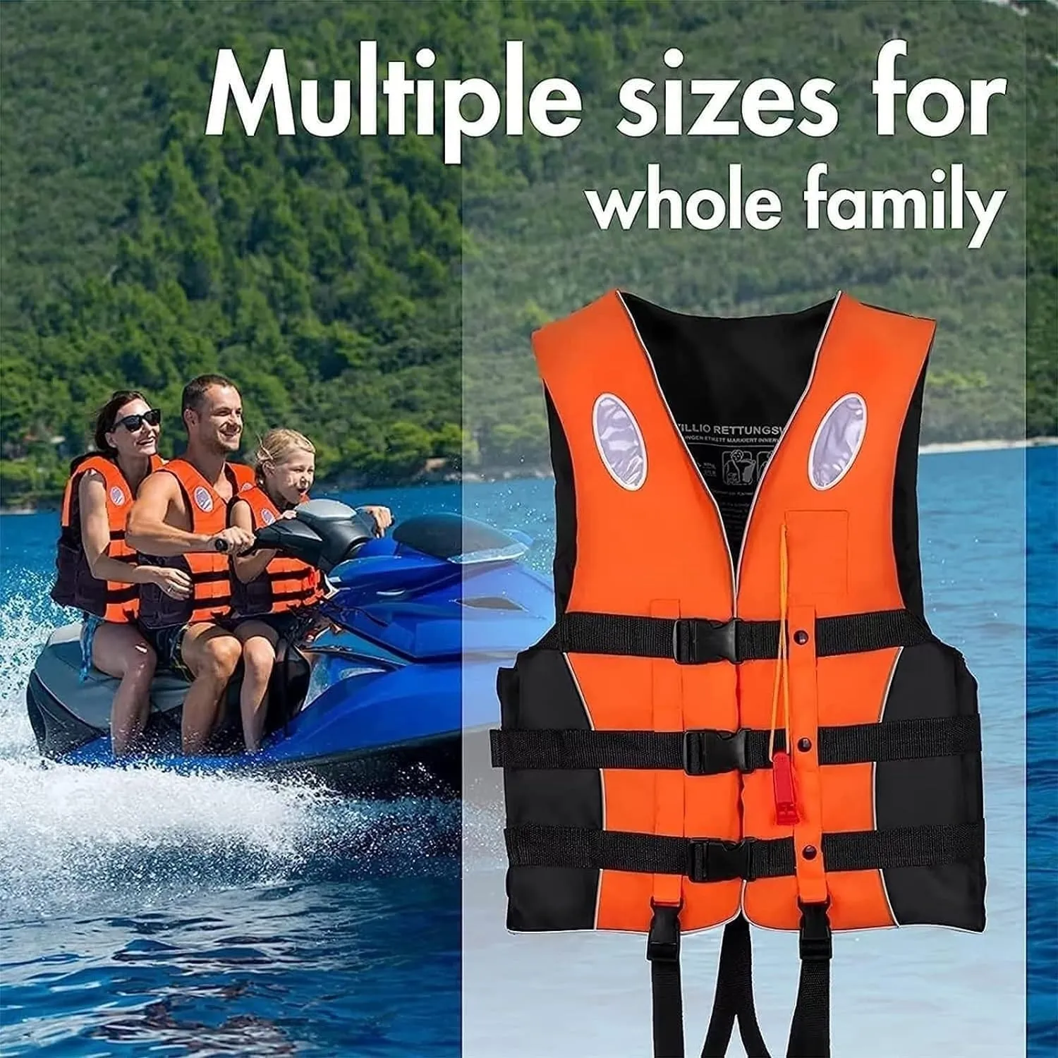 Swim Vest for Women's/Men's, High Buoyancy Swim Vest Adults Adjustable Safety Jacket,Buoyancy Aid Swim Kayak for Boating, Swimming, Watersports