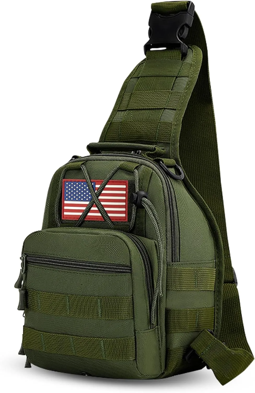 Tactical Shoulder Sling Bag, Small Shoulder Bag for Men, Outdoor Crossbody Backpack Tactical Chest Bag for Every Day Carry (ArmyGreen)