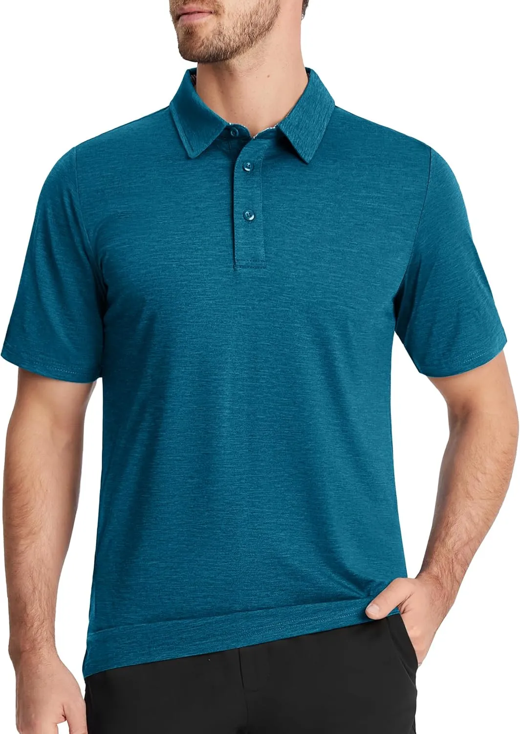 TACVASEN Men's Golf Shirts Short Sleeve Quick Dry Polo Shirts Moisture Wicking Casual Business Sports Breathable Polo