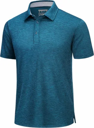 TACVASEN Men's Golf Shirts Short Sleeve Quick Dry Polo Shirts Moisture Wicking Casual Business Sports Breathable Polo