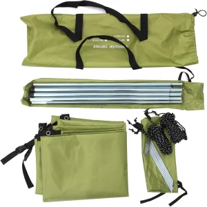 Tailgate Tent 118x78in Oxford Fabric Stable Waterproof & Portable SUV Car Awning Side/Rear-Mounted Universal-Fit Car Camping Tent Sun Shelter UV Protection (Green) Beach Survival Shelter