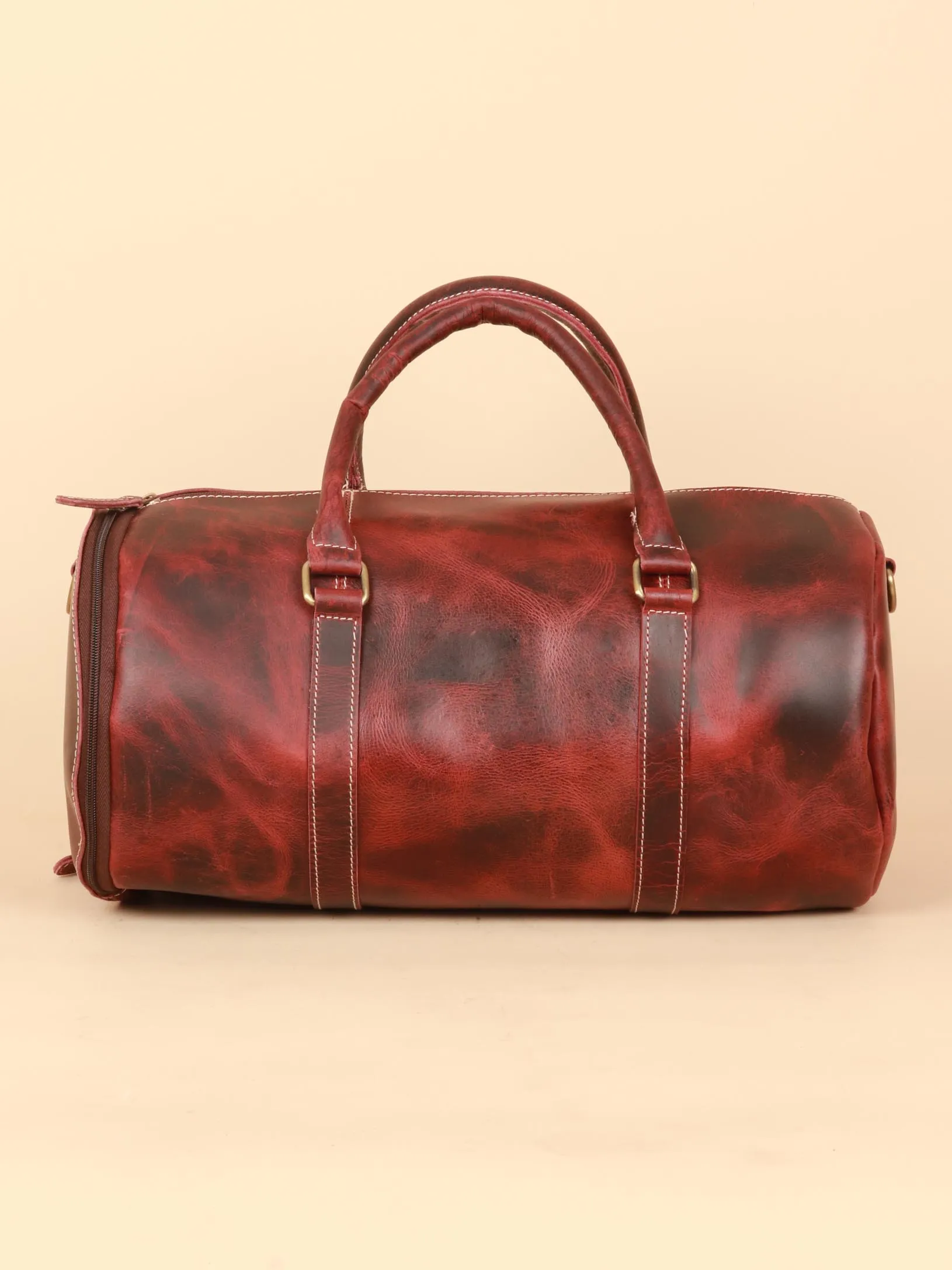 TAN & BROWN TRAVEL/GYM BAG