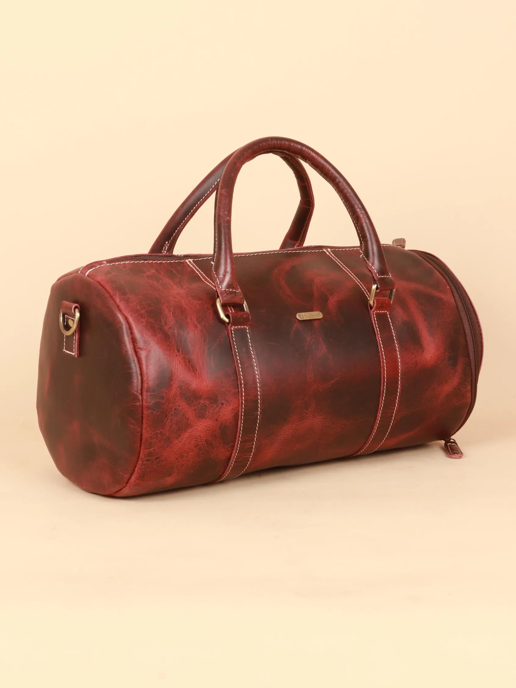 TAN & BROWN TRAVEL/GYM BAG