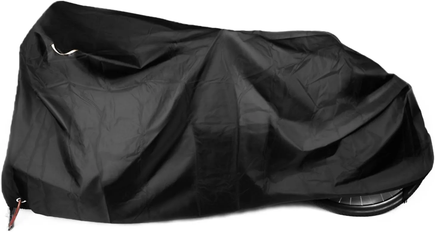 Tandem Bicycle Cover Extra Long Bike Storage Cover 2 Seater Trailer Bike Cover Waterproof Sun Protection