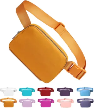Tapp Collections Unisex Mini Crossbody Belt Bag with Adjustable Strap Small Waist Pouch for Workout Running Traveling Hiking - Bronze