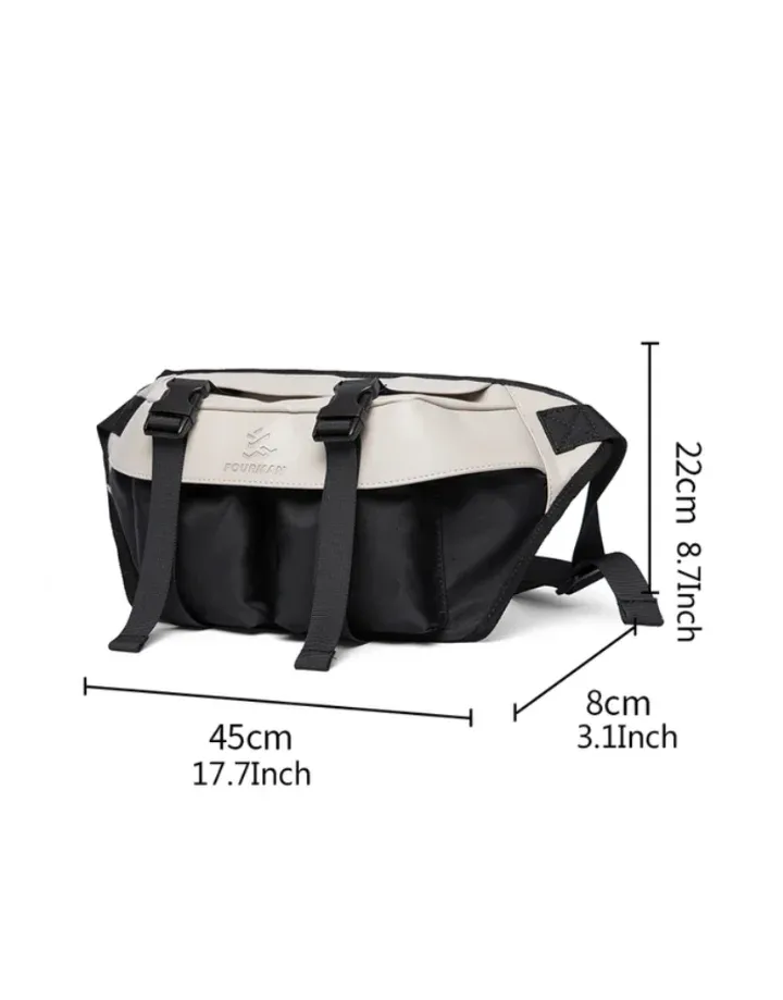 Techwear Black and White Sling Bag