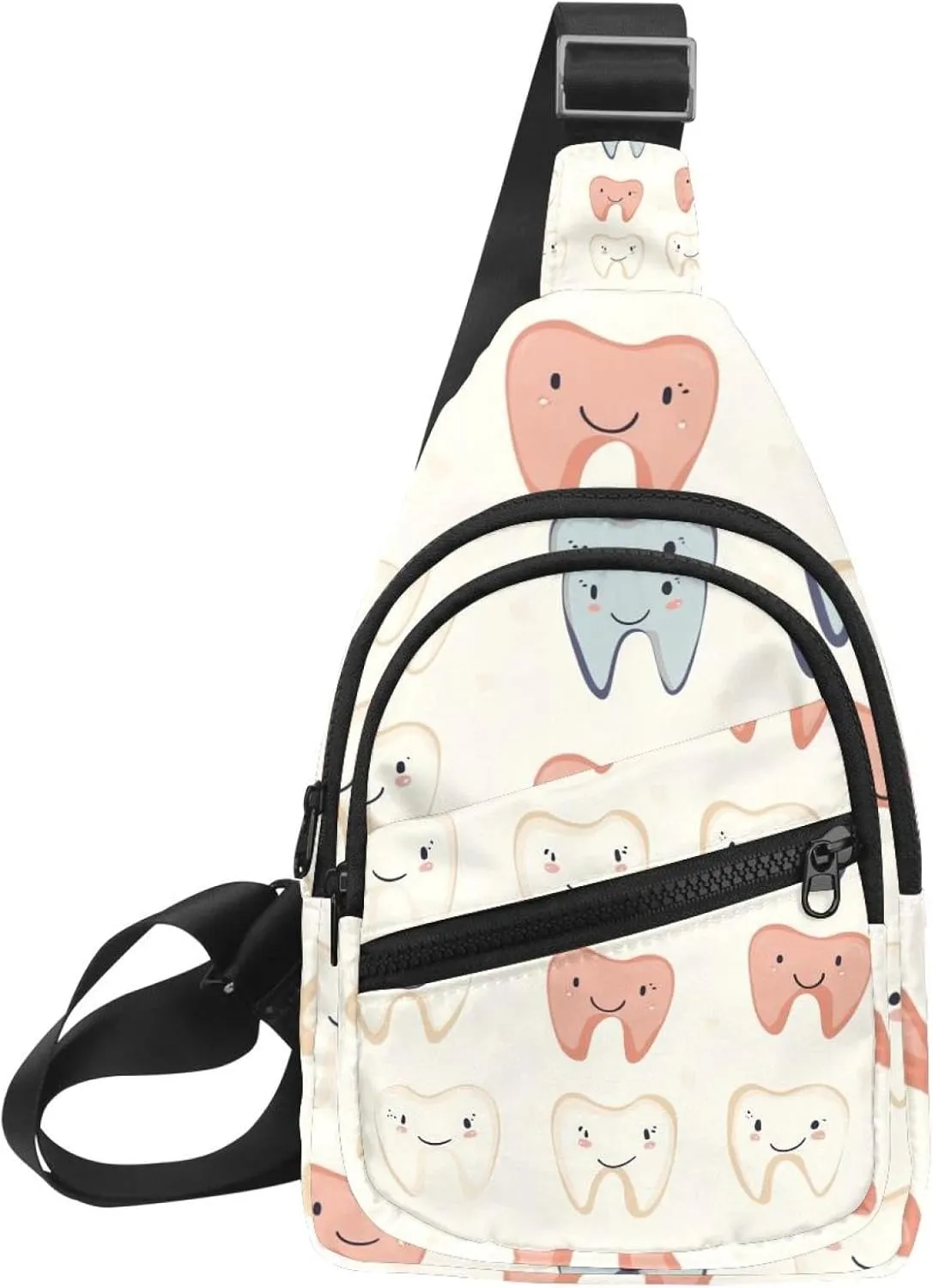 Teeth (4) Chest Daypack Crossbody Backpack for Women Men