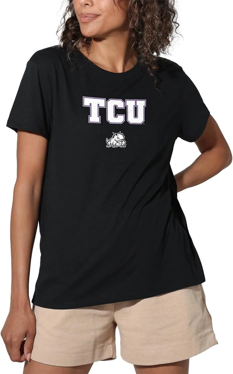 Texas Christian University Arch Logo Secondary Women's Apparel Loose T-Shirt