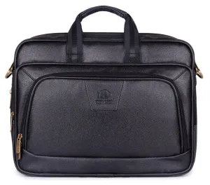 THE CLOWNFISH Bureaucrat Laptop Bag - Padded Compartment | Adjustable Shoulder Strap | 15.6 Inches | Jet Black