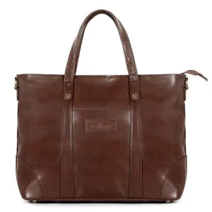 THE CLOWNFISH Synthetic 39 cms Chocolate Messenger Bag (TCFWHBFL-ABCHO12)