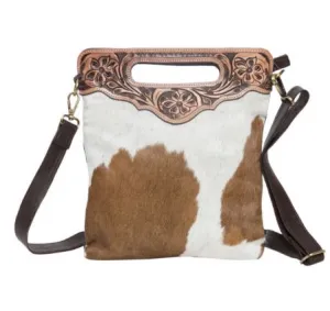 The Design Edge Cali Tooling Leather Sling Cowhide Bag