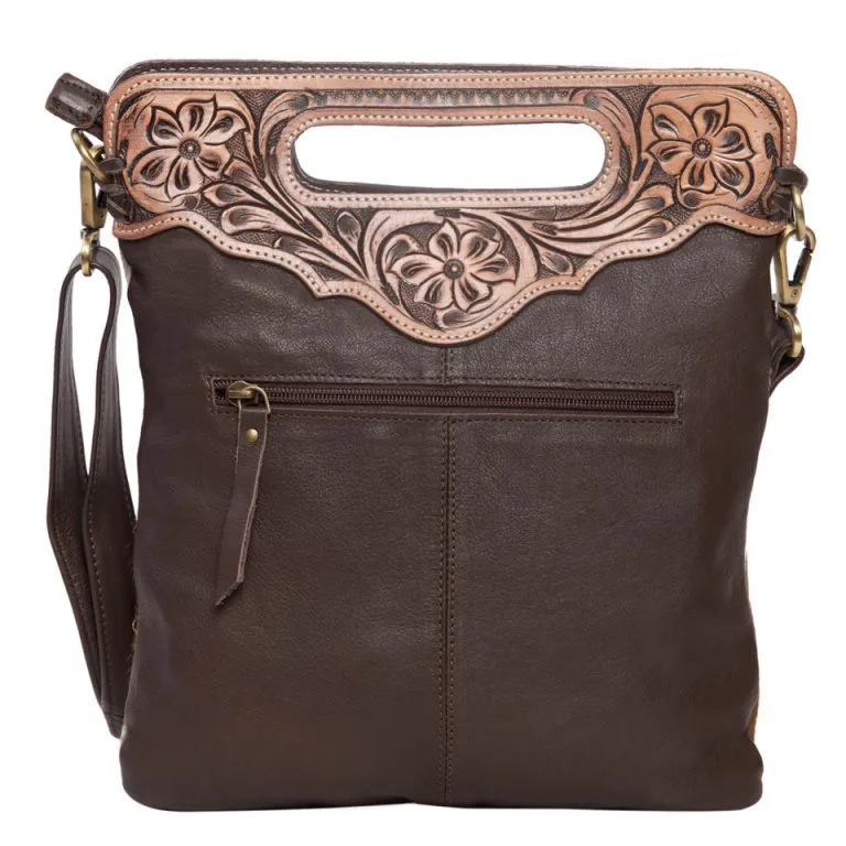 The Design Edge Cali Tooling Leather Sling Cowhide Bag