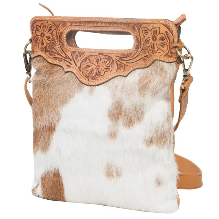 The Design Edge Cali Tooling Leather Sling Cowhide Bag