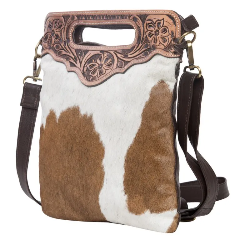 The Design Edge Cali Tooling Leather Sling Cowhide Bag