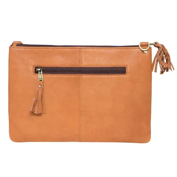 The Design Edge Double Zipper Cowhide Handbag