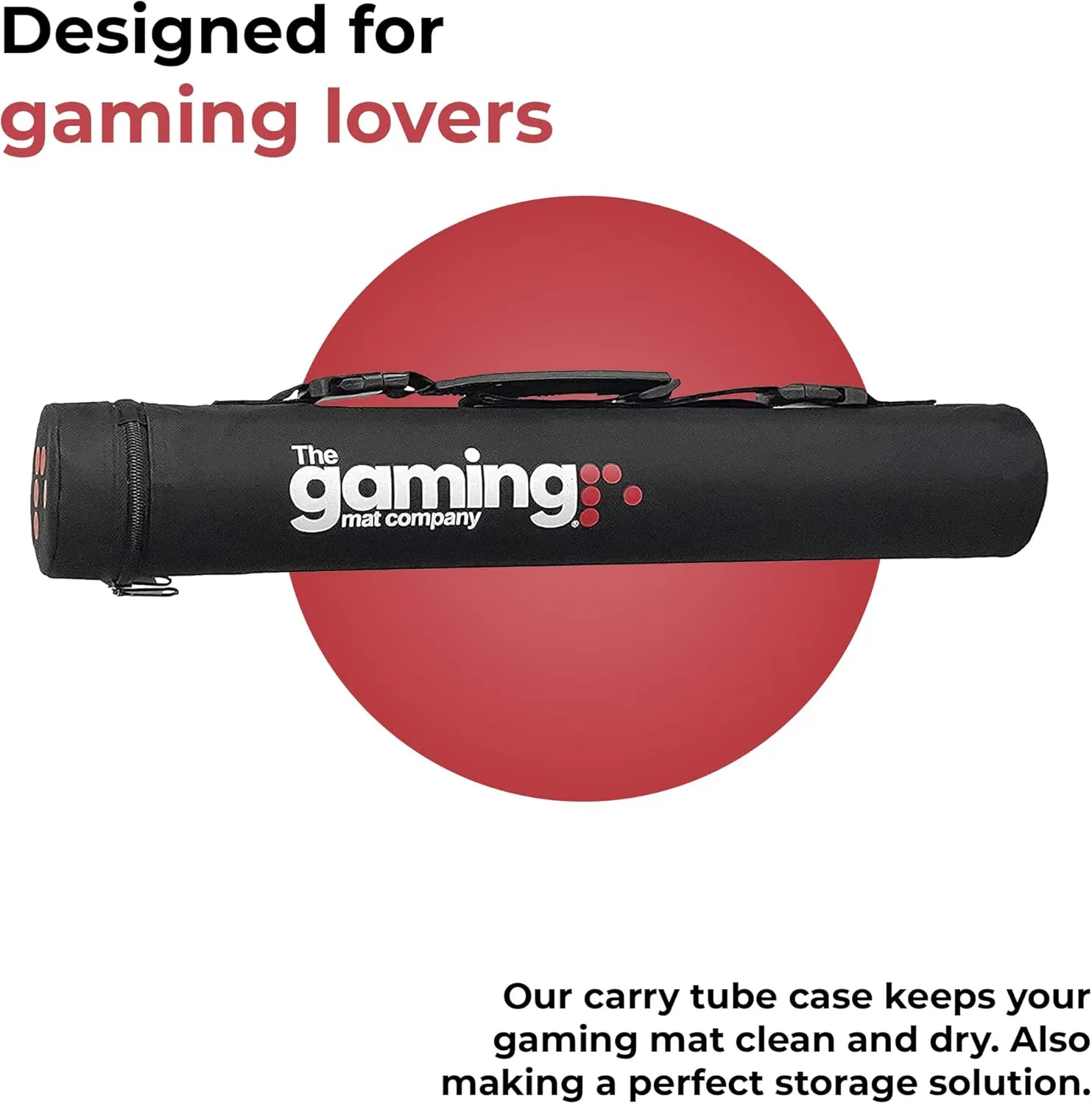 The Gaming Mat Company Deluxe 19.7” x 3.6” TCG Playmat Tube & Carry Case for Yu-Gi-Oh! Magic: The Gathering! Pokemon TCG Mats. Playmat Holder, Game Mat Tube Container