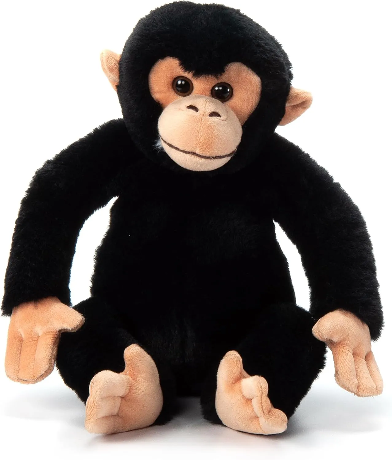 The Petting Zoo Chimp Stuffed Animal Plushie, Gifts for Kids, Wild Onez Zoo Animals, Zoologee Chimp Plush Toy 12 inches