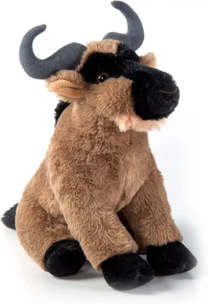 The Petting Zoo Wildebeest Stuffed Animal Plushie, Gifts for Kids, Wild Onez African Animals, Zoologee Wildebeest Plush Toy 12 Inches