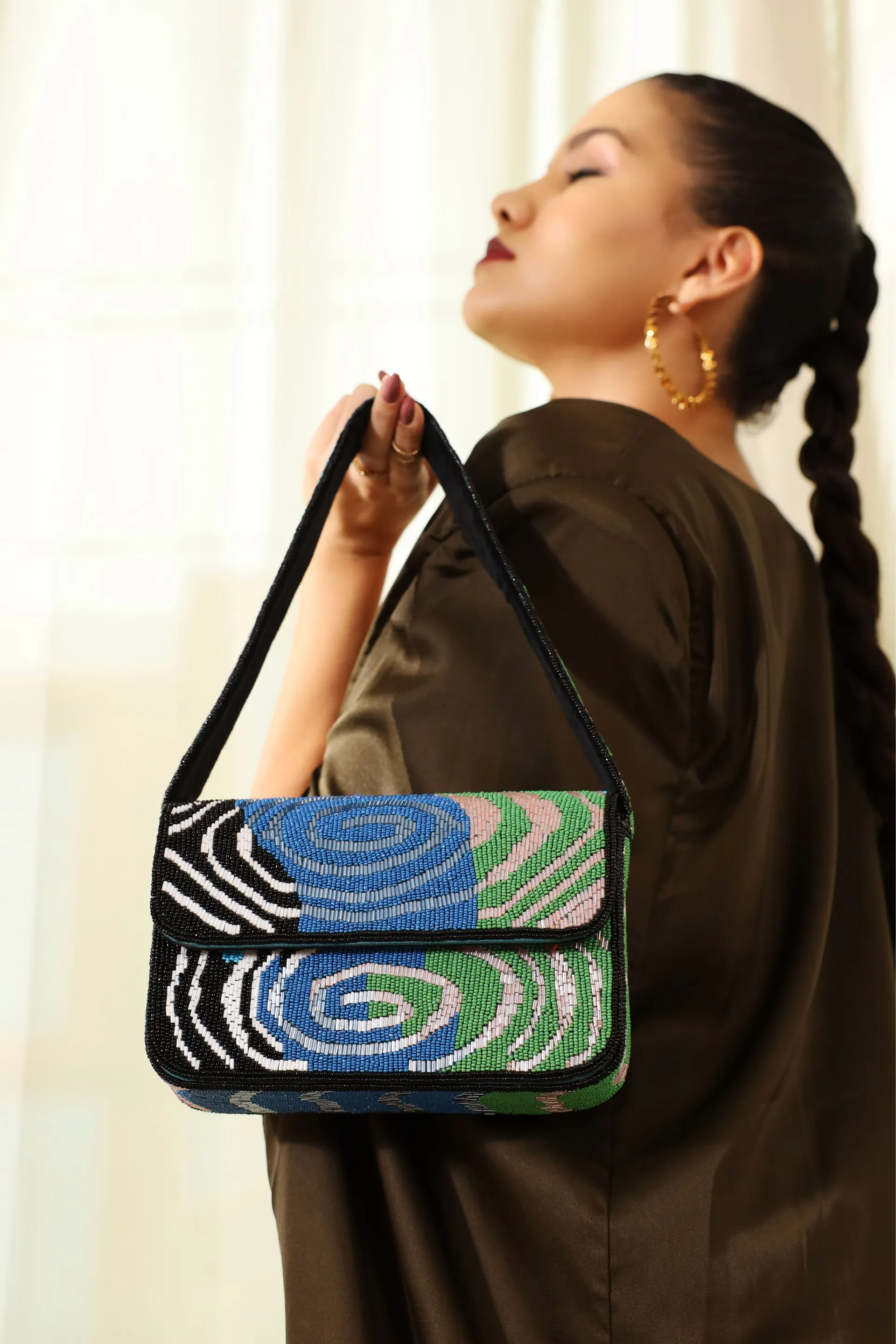 The Tan Clan Iris Baguette Bag with Handle