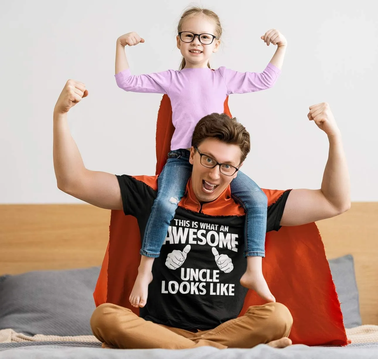 This is What an Awesome Uncle Looks Like, Funny Sarcastic T Shirt for Men, Humor T-Shirt Tee Gifts