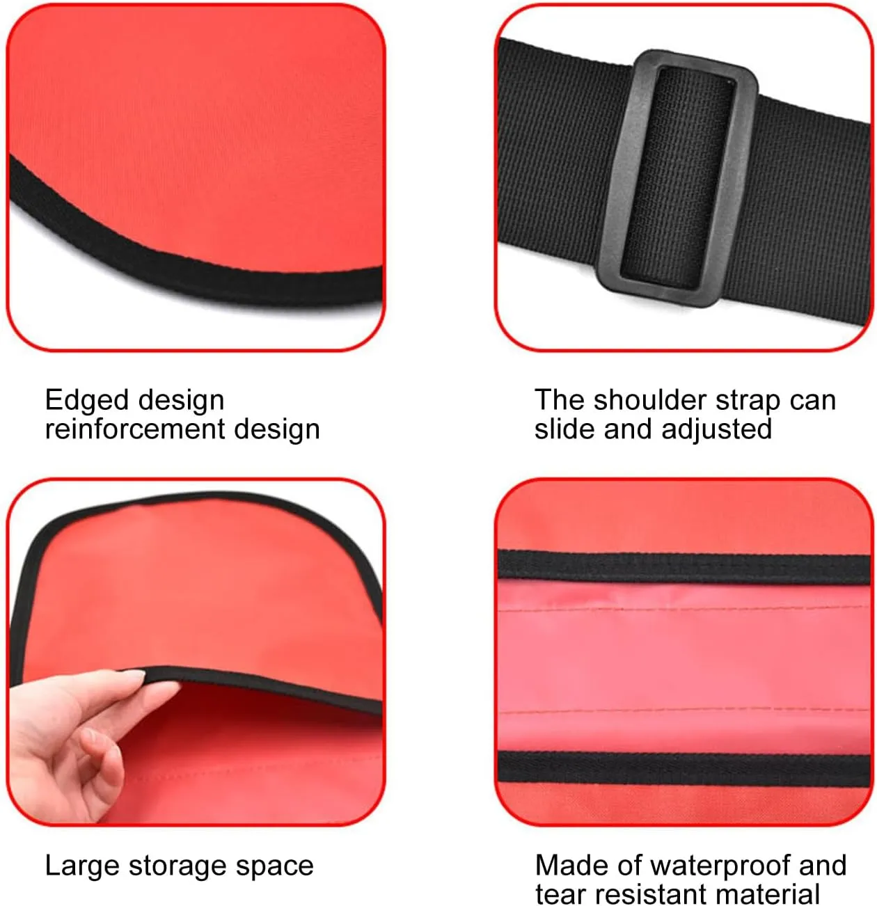 Throwing Discus Bag, Water Proof Oxford Fabric Track Field Discus Carrier Bag Shot Put Storage Bag Pouch with Adjust Strap, 2 Large Pockets