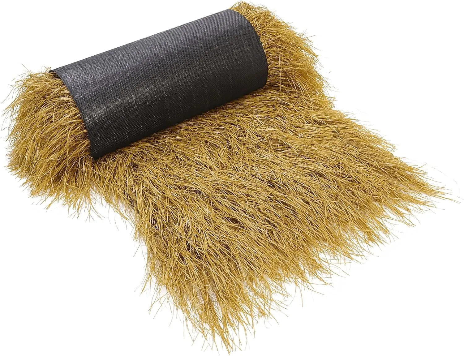 Tiki Thatch Grass Roof, Mexican Artificial Straw Roll for Tiki Bar Hut Party Garden Fence Patio DIY Crafts,Palapa Thatch Roofing Duck Blind Grass Hay Bales for Decoration (Yellow, 48" x 16")