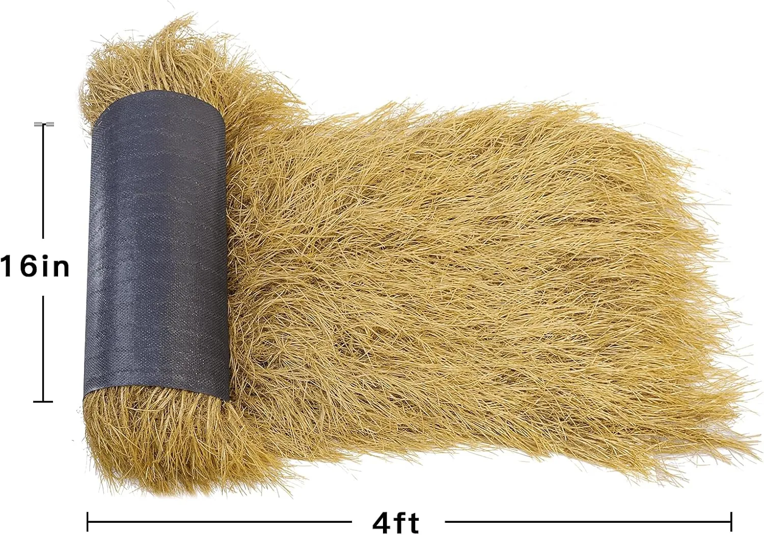 Tiki Thatch Grass Roof, Mexican Artificial Straw Roll for Tiki Bar Hut Party Garden Fence Patio DIY Crafts,Palapa Thatch Roofing Duck Blind Grass Hay Bales for Decoration (Yellow, 48" x 16")