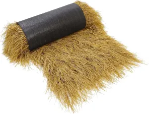 Tiki Thatch Grass Roof, Mexican Artificial Straw Roll for Tiki Bar Hut Party Garden Fence Patio DIY Crafts,Palapa Thatch Roofing Duck Blind Grass Hay Bales for Decoration (Yellow, 48" x 16")