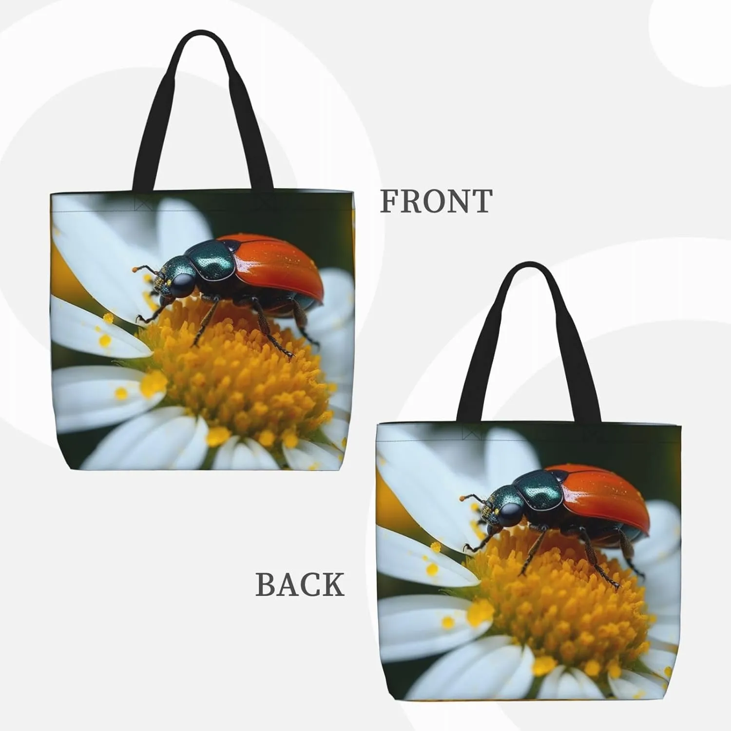 Tote Bag for Women Easter Bunny Shoulder Bag with Zipper Handbag Large Capacity Reusable Grocery Bag