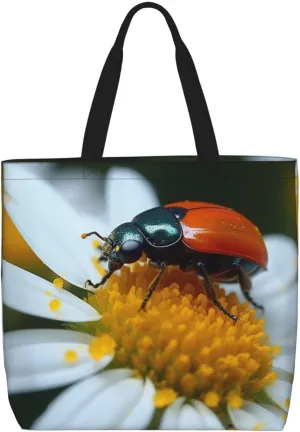 Tote Bag for Women Easter Bunny Shoulder Bag with Zipper Handbag Large Capacity Reusable Grocery Bag