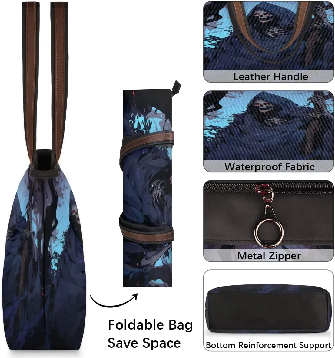 Tote Bag for Women with Zipper Large Capacity Top Handle Casual Shoulder Bag Handbag Reusable Shopping
