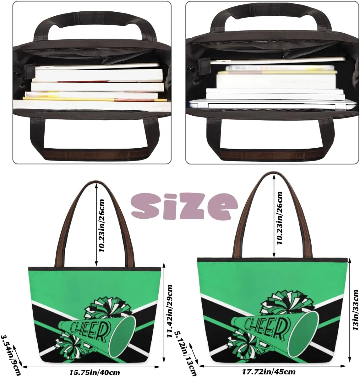 Tote Bag for Women with Zipper Large Capacity Top Handle Casual Shoulder Bag Handbag Reusable Shopping