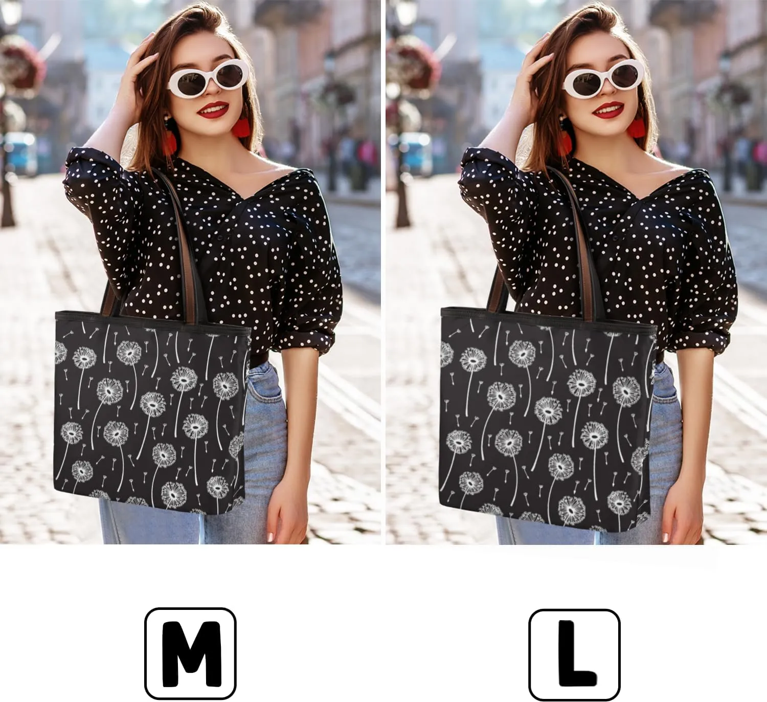 Tote Bag for Women with Zipper Large Capacity Top Handle Casual Shoulder Bag Handbag Reusable Shopping