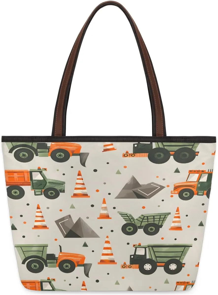 Tote Bag for Women with Zipper Large Capacity Top Handle Casual Shoulder Bag Handbag Reusable Shopping