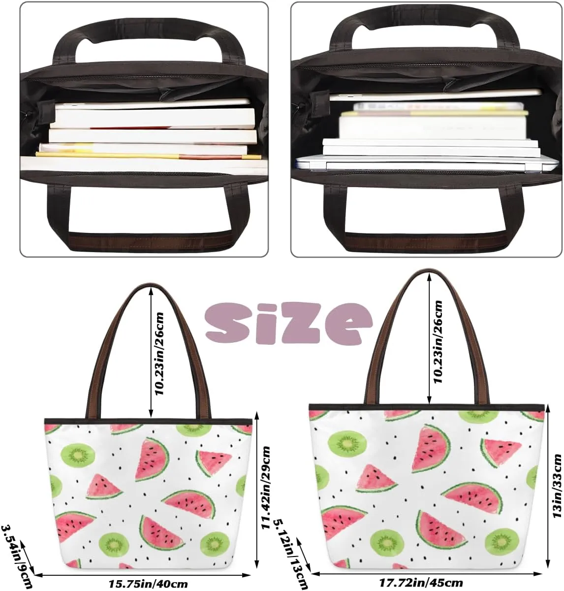 Tote Bag for Women with Zipper Large Capacity Top Handle Casual Shoulder Bag Handbag Reusable Shopping