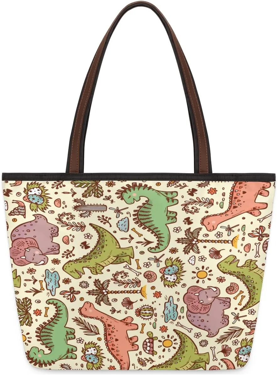 Tote Bag for Women with Zipper Large Capacity Top Handle Casual Shoulder Bag Handbag Reusable Shopping