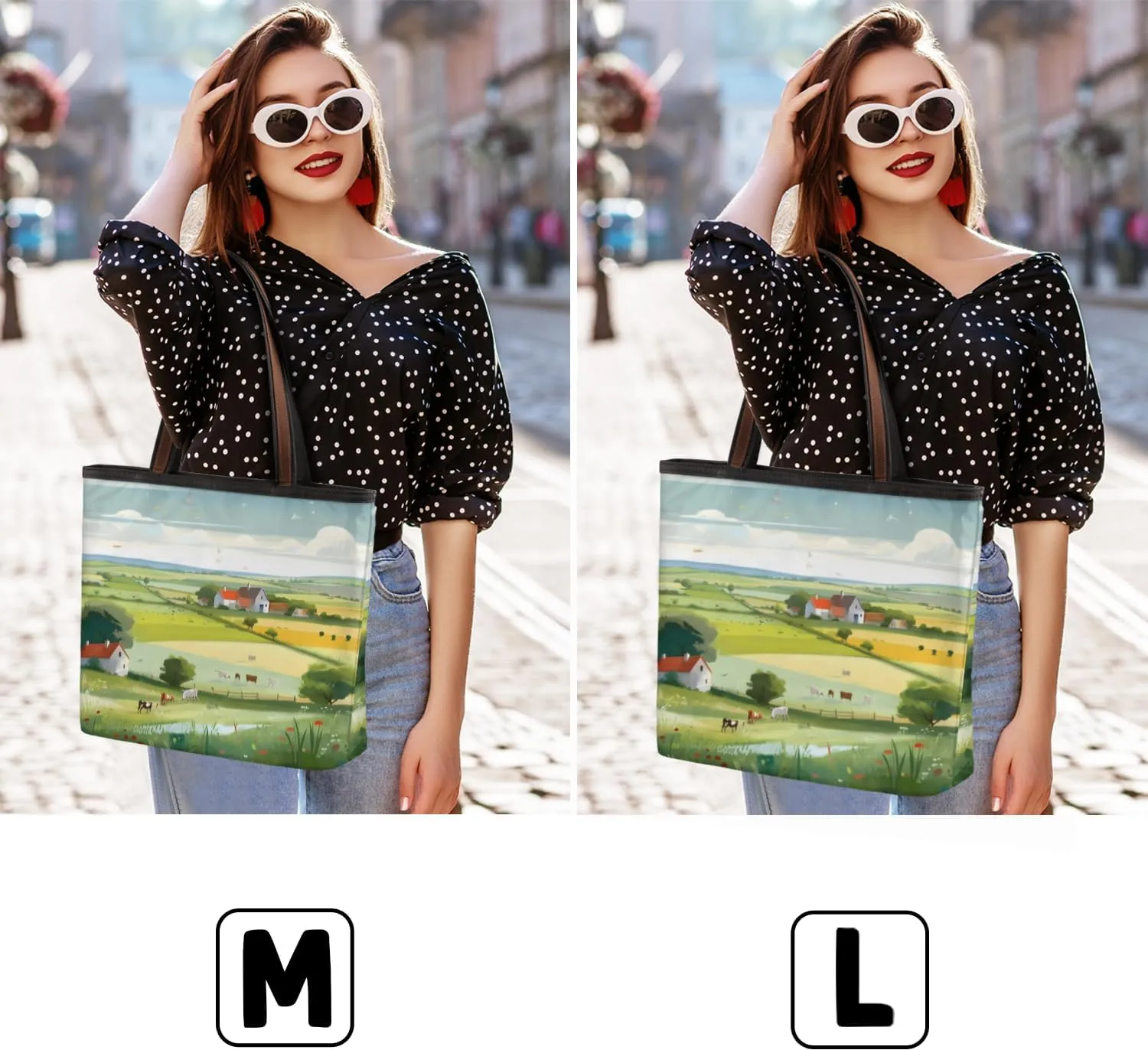 Tote Bag for Women with Zipper Large Capacity Top Handle Casual Shoulder Bag Handbag Reusable Shopping