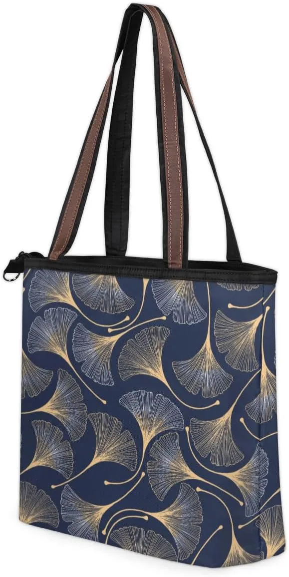 Tote Bag for Women with Zipper Large Capacity Top Handle Casual Shoulder Bag Handbag Reusable Shopping