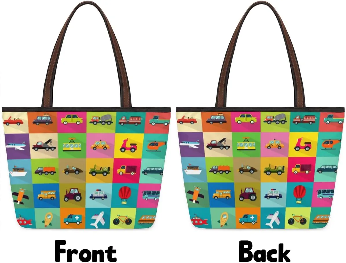 Tote Bag for Women with Zipper Large Capacity Top Handle Casual Shoulder Bag Handbag Reusable Shopping